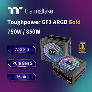 Thermaltake Unveils the GF3 ARGB 750W/850W Gold Power Supply ATX